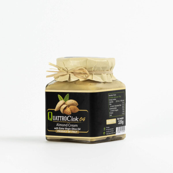 Almond Cream with Extra Virgin Olive Oil - Quattrociocchi 320g 100% Italian Product - Image 4