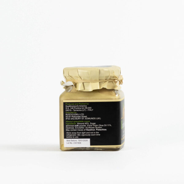 Almond Cream with Extra Virgin Olive Oil - Quattrociocchi 320g 100% Italian Product - Image 3