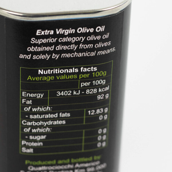 Extra Virgin Olive Oil - Classico - Quattrociocchi 1L 100% Italian - Image 3