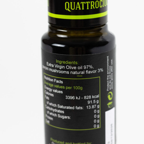 Extra Virgin Olive Oil with Porcini Mushrooms - Quattrociocchi 100ml - Image 4