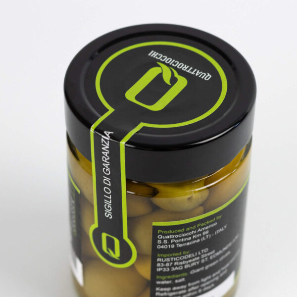 Giant Green Olives in Brine - Quattrociocchi 340g 100% Italian Product - Image 4