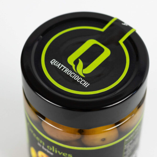 Green Olives in Brine - Quattrociocchi 350g 100% Italian Product - Image 3