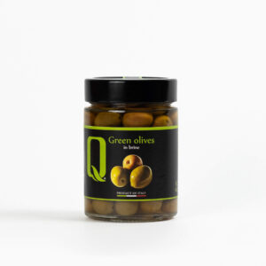 Green Olives in Brine - Quattrociocchi 350g 100% Italian Product