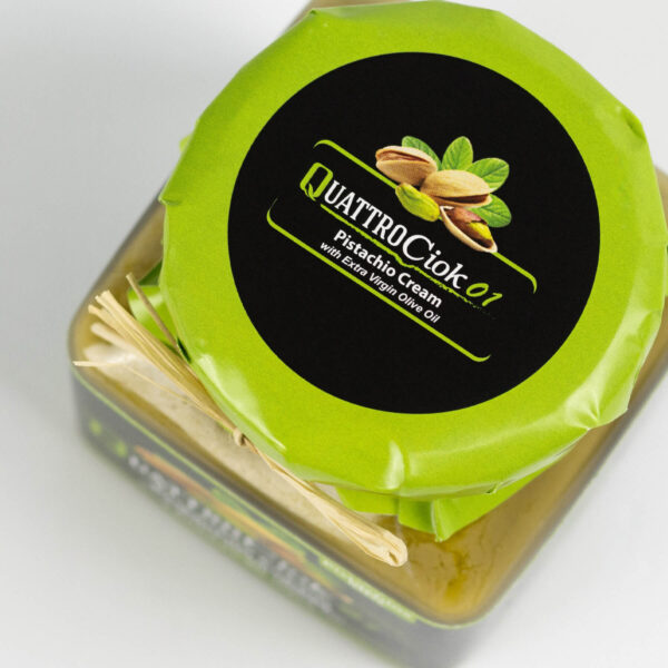 Pistachio Cream with Extra Virgin Olive Oil - Quattrociocchi 320g 100% Italian Product - Image 3