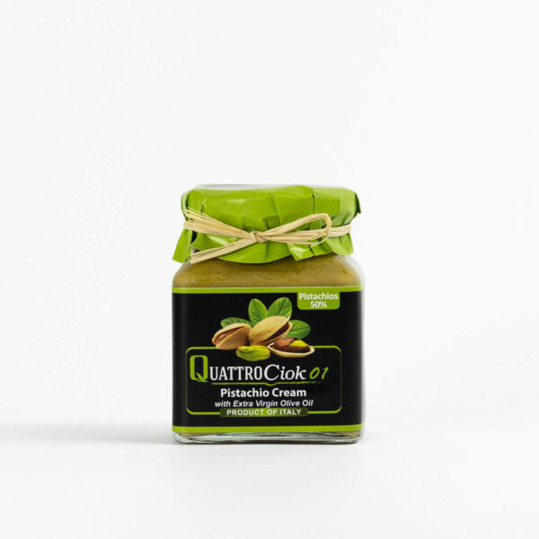 Pistachio Cream with Extra Virgin Olive Oil - Quattrociocchi 320g 100% Italian Product
