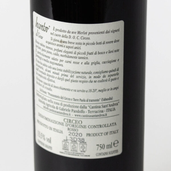 Sant'Andrea Circeo Rosso Incontro 2020 Wine - Merlot - Image 4